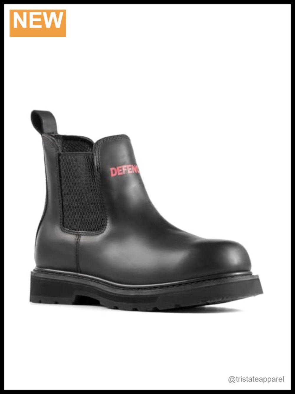 Men's 6" Soft Toe Chelsea Work Boots, Slip Resistant Rubber, Leather